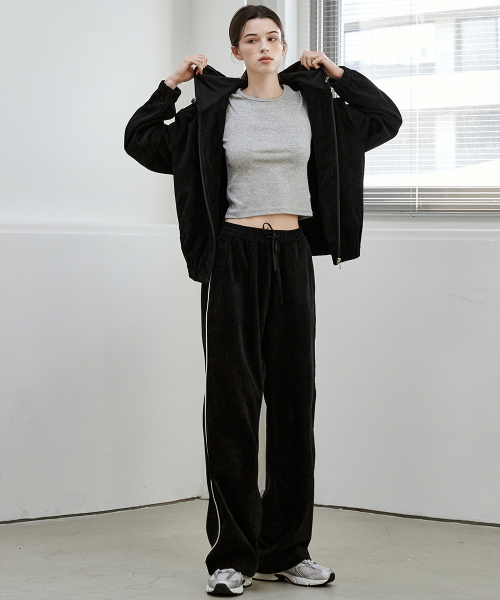 MALOUPE（マロップ）の「2170 ベルベットバンディングパンツ (ブラック)（スウェットパンツ・レディース・その他・SMALL/MEDIUM）」の6枚目の写真