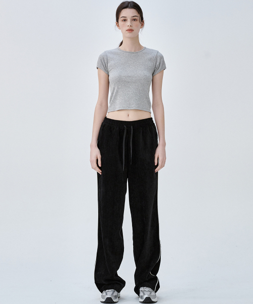 MALOUPE（マロップ）の「2170 ベルベットバンディングパンツ (ブラック)（スウェットパンツ・レディース・その他・SMALL/MEDIUM）」の7枚目の写真