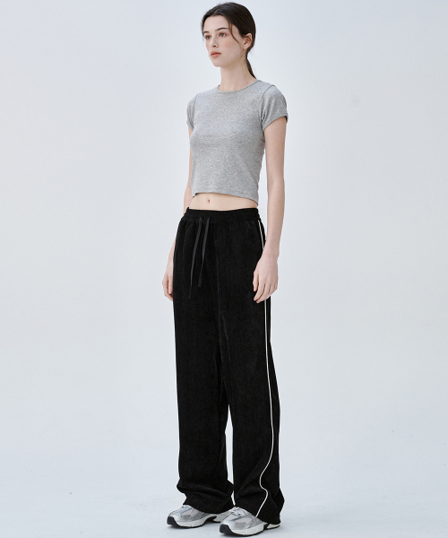 MALOUPE（マロップ）の「2170 ベルベットバンディングパンツ (ブラック)（スウェットパンツ・レディース・その他・SMALL/MEDIUM）」の8枚目の写真