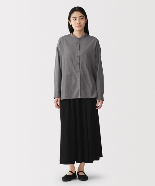 無印良品(ムジルシリョウヒン)の「婦人 強撚 シアー長袖シャツ(シャツ/ブラウス・レディース・チャコールグレー/ブラック/ライトブルー/ホワイト系・S/M/L/XL)」の17枚目の写真