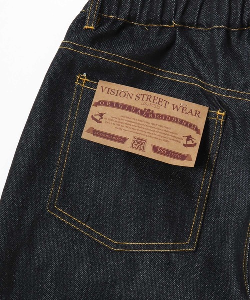 VISION STREET WEAR(ヴィジョンストリートウェア)の「VISION STREET WEAR/ヴィジョンストリートウェア オーバーサイズ リジッド ワイドデニムパンツ/バギーパンツ/レディース メンズ(デニムパンツ・メンズ・ブラック/ネイビー・LL/M/L)」の3枚目の写真