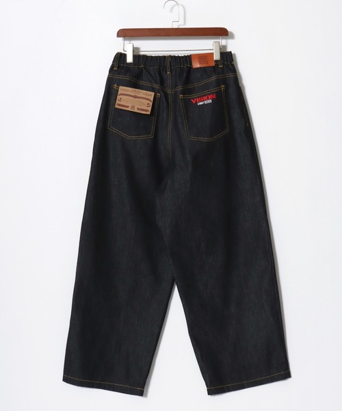 VISION STREET WEAR(ヴィジョンストリートウェア)の「VISION STREET WEAR/ヴィジョンストリートウェア オーバーサイズ リジッド ワイドデニムパンツ/バギーパンツ/レディース メンズ(デニムパンツ・メンズ・ブラック/ネイビー・LL/M/L)」の20枚目の写真