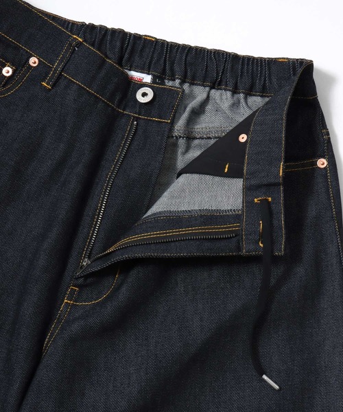 VISION STREET WEAR(ヴィジョンストリートウェア)の「VISION STREET WEAR/ヴィジョンストリートウェア オーバーサイズ リジッド ワイドデニムパンツ/バギーパンツ/レディース メンズ(デニムパンツ・メンズ・ブラック/ネイビー・LL/M/L)」の12枚目の写真