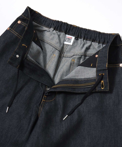 VISION STREET WEAR(ヴィジョンストリートウェア)の「VISION STREET WEAR/ヴィジョンストリートウェア オーバーサイズ リジッド ワイドデニムパンツ/バギーパンツ/レディース メンズ(デニムパンツ・メンズ・ブラック/ネイビー・LL/M/L)」の11枚目の写真