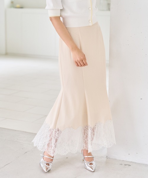 31 Sons de mode（トランテアン　ソン　ドゥ　モード）の「2026春夏新作 裾レースマーメイドスカート（スカート・レディース・ピンク/アイボリー・M/S）」の19枚目の写真