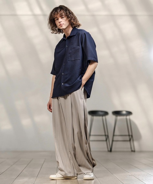 CAMBIO（カンビオ）の「mp14742-ピンストライプイージースラックスパンツ（スラックス・メンズ・グレー/ベージュ/ネイビー・M/L/XL）」の7枚目の写真