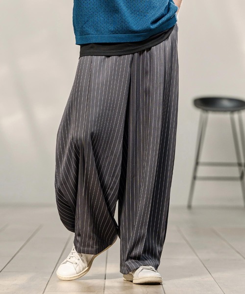CAMBIO（カンビオ）の「mp14742-ピンストライプイージースラックスパンツ（スラックス・メンズ・グレー/ベージュ/ネイビー・M/L/XL）」の12枚目の写真