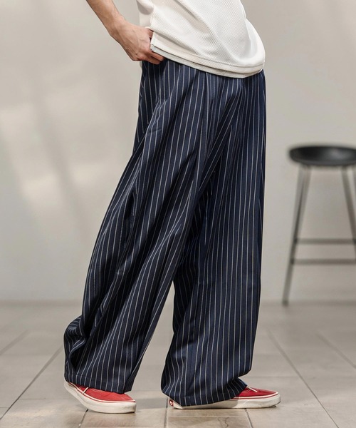 CAMBIO（カンビオ）の「mp14742-ピンストライプイージースラックスパンツ（スラックス・メンズ・グレー/ベージュ/ネイビー・M/L/XL）」の16枚目の写真