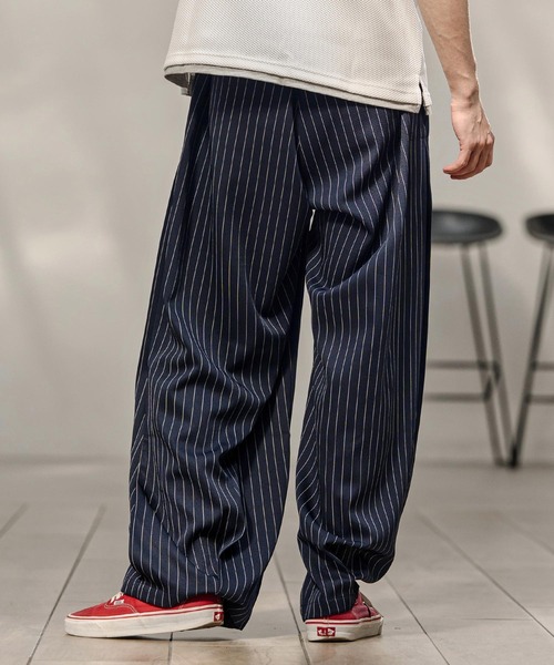 CAMBIO（カンビオ）の「mp14742-ピンストライプイージースラックスパンツ（スラックス・メンズ・グレー/ベージュ/ネイビー・M/L/XL）」の18枚目の写真