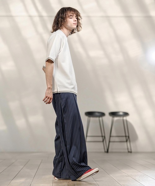 CAMBIO（カンビオ）の「mp14742-ピンストライプイージースラックスパンツ（スラックス・メンズ・グレー/ベージュ/ネイビー・M/L/XL）」の19枚目の写真