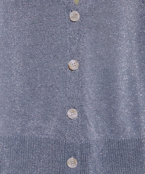 manana suerte(マニャーナスエルテ)の「ラメニットカーディガン(カーディガン/ボレロ・レディース・シルバー・FREE)」の8枚目の写真