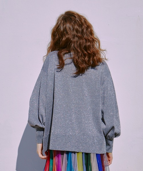 manana suerte(マニャーナスエルテ)の「ラメニットカーディガン(カーディガン/ボレロ・レディース・シルバー・FREE)」の10枚目の写真