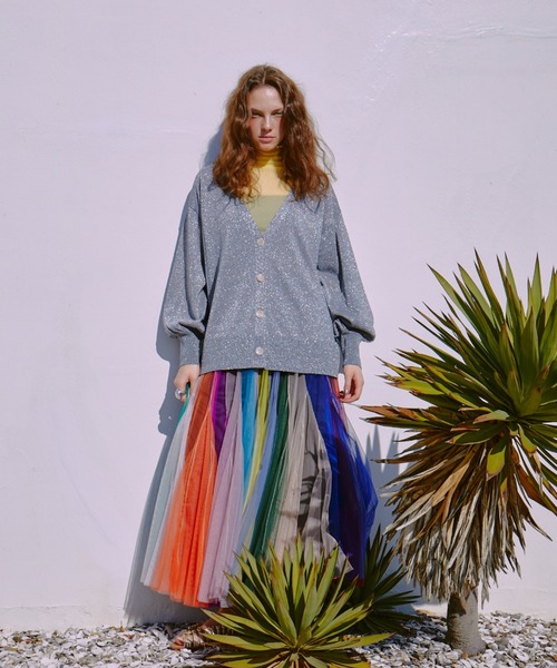 manana suerte(マニャーナスエルテ)の「ラメニットカーディガン(カーディガン/ボレロ・レディース・シルバー・FREE)」の16枚目の写真