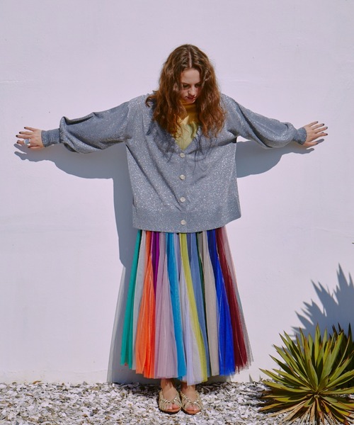 manana suerte(マニャーナスエルテ)の「ラメニットカーディガン(カーディガン/ボレロ・レディース・シルバー・FREE)」の17枚目の写真