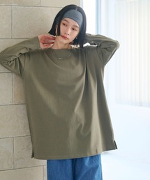CROSS FUNCTION（クロスファンクション）の「《よれにくい》エブ楽 オーバーサイズロングスリーブコットンTシャツ【CROSS FUNCTION/クロスファンクション】（Tシャツ/カットソー）」