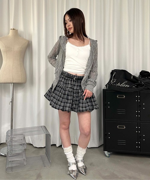 sedacle girl(セダクルガール)の「ヘンリーアソートキャミ(キャミソール・レディース・チャコールグレー/オフホワイト/ドット・MEDIUM/SMALL)」の13枚目の写真