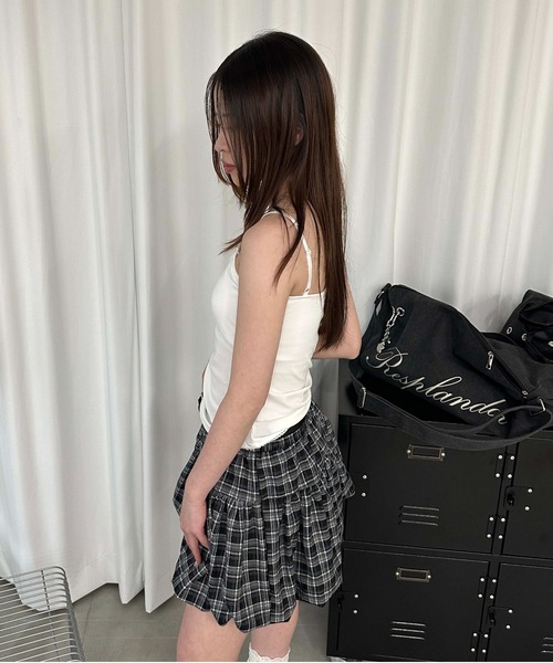 sedacle girl(セダクルガール)の「ヘンリーアソートキャミ(キャミソール・レディース・チャコールグレー/オフホワイト/ドット・MEDIUM/SMALL)」の12枚目の写真