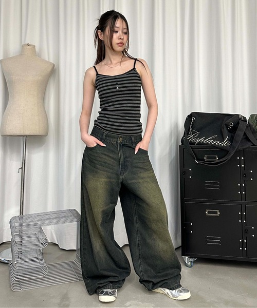 sedacle girl(セダクルガール)の「ヘンリーアソートキャミ(キャミソール・レディース・チャコールグレー/オフホワイト/ドット・MEDIUM/SMALL)」の19枚目の写真