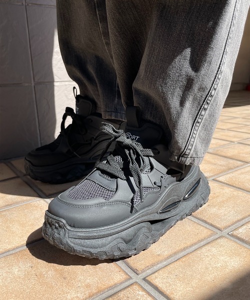 CALIFORNIA OUTFITTERS（カリフォルニア アウトフィッターズ）の「2C100-SZ チャンキーソール ダッドスニーカー 厚底 ボリューム シューズ（スニーカー・メンズ・ブラック/ホワイト・40/42/44）」の19枚目の写真