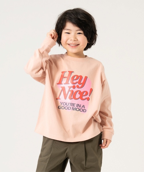 and D. petit main（アンドディープティマイン）の「【親子リンク】【綿100%】【365D.】ストリートロゴ長袖Tシャツ（Tシャツ/カットソー・キッズ・カーキ/ネイビー/チャコール/ピンク/ホワイト/ベージュ系その他・130cm/90cm/110cm/120cm/140cm/100cm）」の6枚目の写真