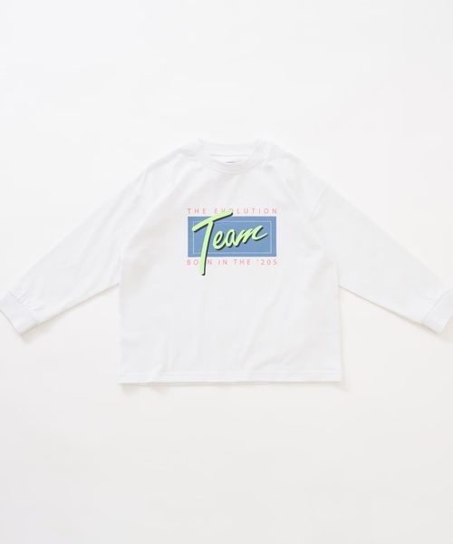 and D. petit main（アンドディープティマイン）の「【親子リンク】【綿100%】【365D.】ストリートロゴ長袖Tシャツ（Tシャツ/カットソー・キッズ・カーキ/ネイビー/チャコール/ピンク/ホワイト/ベージュ系その他・130cm/90cm/110cm/120cm/140cm/100cm）」の10枚目の写真