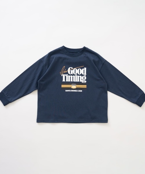 and D. petit main（アンドディープティマイン）の「【親子リンク】【綿100%】【365D.】ストリートロゴ長袖Tシャツ（Tシャツ/カットソー・キッズ・カーキ/ネイビー/チャコール/ピンク/ホワイト/ベージュ系その他・130cm/90cm/110cm/120cm/140cm/100cm）」の13枚目の写真