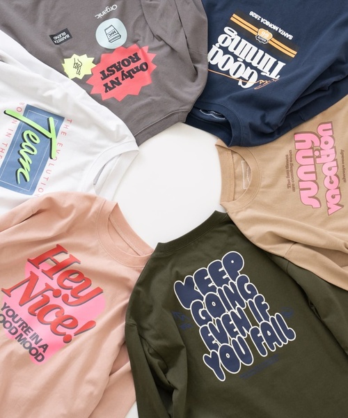 and D. petit main（アンドディープティマイン）の「【親子リンク】【綿100%】【365D.】ストリートロゴ長袖Tシャツ（Tシャツ/カットソー・キッズ・カーキ/ネイビー/チャコール/ピンク/ホワイト/ベージュ系その他・130cm/90cm/110cm/120cm/140cm/100cm）」の21枚目の写真