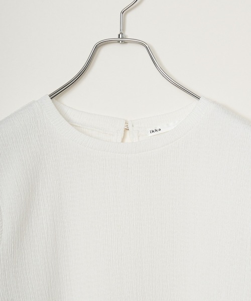 IKKA LOUNGE(イッカラウンジ)の「ジャガードホイップスリーブプルオーバー(Tシャツ/カットソー・レディース・オフホワイト/ネイビー/ミント・M/L)」の9枚目の写真