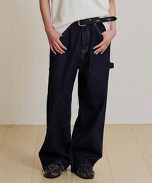 Non-Fade Carpenter Denim Pants - Blue