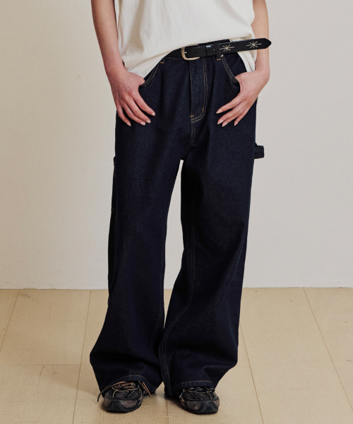CACTUSDONUTMARKET(カクタスドーナツマーケット)の「Non-Fade Carpenter Denim Pants - Blue(デニムパンツ・レディース・その他・SMALL/MEDIUM/LARGE)」の1枚目の写真