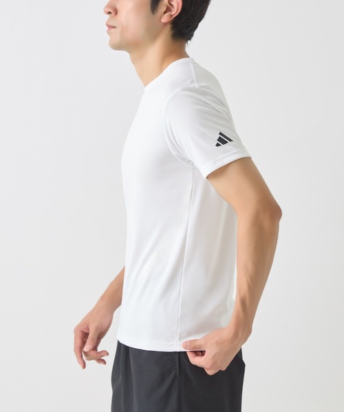 adidas（アディダス）の「adidas/アディダス クルーネックTシャツ 吸汗速乾（Tシャツ/カットソー・メンズ・ブルーグリーン/ホワイト/スミクロ・MEDIUM/LARGE）」の2枚目の写真