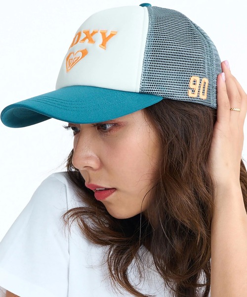 ROXY（ロキシー）の「ROXY/ロキシー キャップ WAVE CLUB CAP 5パネル メッシュ RCP261327（キャップ・レディース・ホワイト×ネイビー/ホワイト×ブラック/ブラック・FREE）」の14枚目の写真