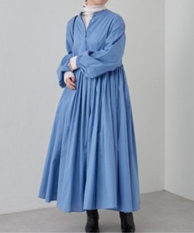 CHUL（チュル）の「バンドカラーボリュームギャザーロングワンピース（ワンピース）」