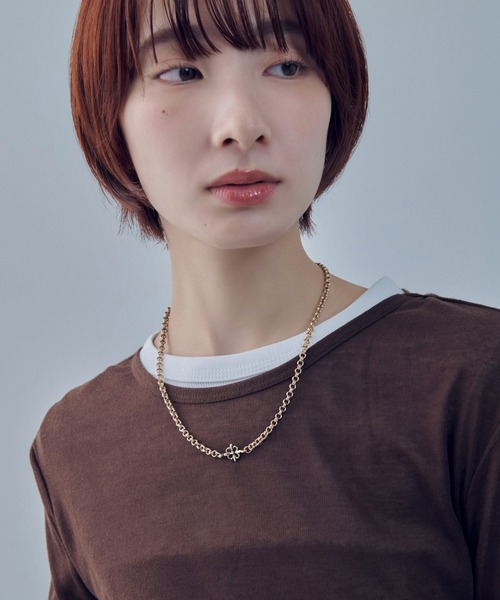 GOLDY（ゴールディ）の「ヴィンテージ ハート エンベッド クロス ネックレス（ネックレス・レディース・ゴールド系2/シルバー系1/ゴールド系1/シルバー系2・FREE）」の15枚目の写真