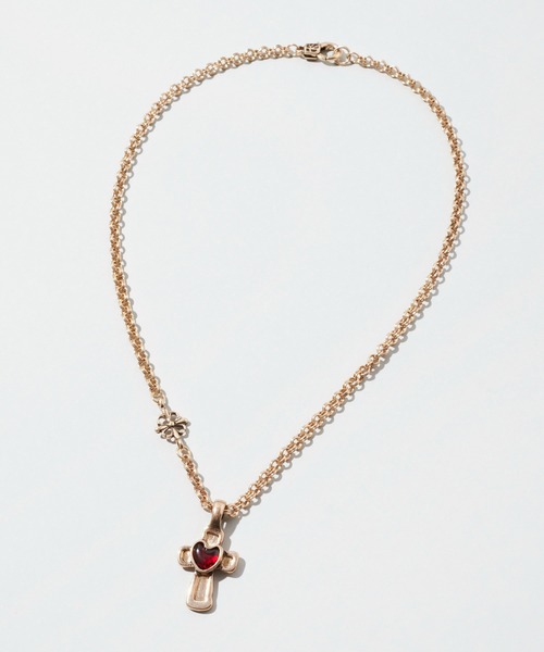 GOLDY（ゴールディ）の「ヴィンテージ ハート エンベッド クロス ネックレス（ネックレス・レディース・ゴールド系2/シルバー系1/ゴールド系1/シルバー系2・FREE）」の16枚目の写真