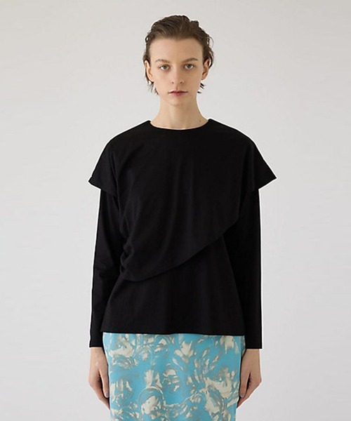 RIM.ARK/リムアーク】Layered gather cut tops/レイヤードギャザー 