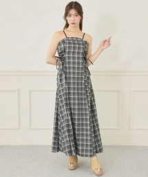 side lace up camisole dress / サイドレースアップキャミワンピース