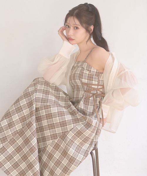 セール】side lace up camisole dress / サイドレースアップキャミ