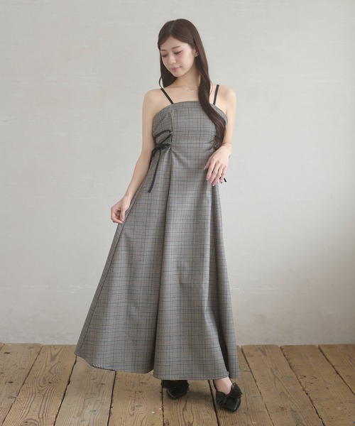 Ambre Neige(アンブルネージュ)の「side lace up camisole dress / サイドレースアップキャミワンピース(ワンピース・レディース・ブラック/グレー系その他/ブラウン系その他/ブラック系その他・FREE)」の8枚目の写真