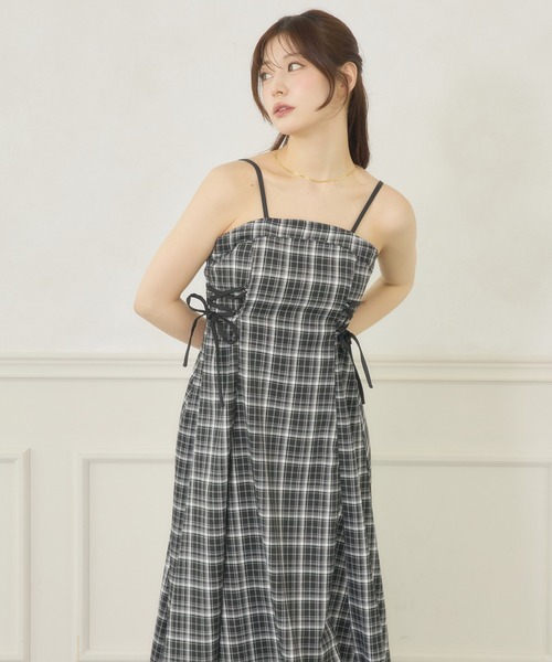 Ambre Neige(アンブルネージュ)の「side lace up camisole dress / サイドレースアップキャミワンピース(ワンピース・レディース・ブラック/グレー系その他/ブラウン系その他/ブラック系その他・FREE)」の16枚目の写真