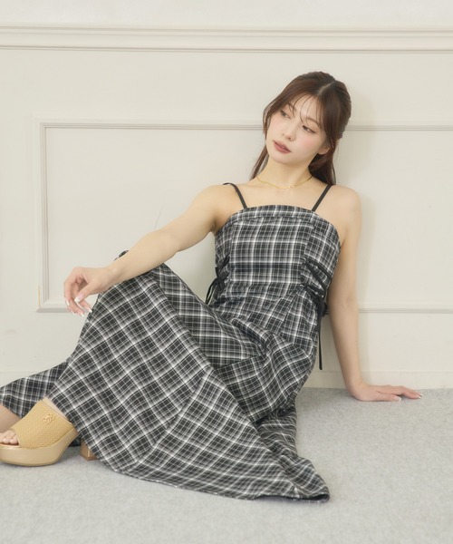 セール】side lace up camisole dress / サイドレースアップキャミ
