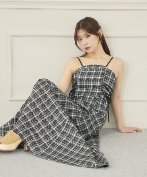 Ambre Neige(アンブルネージュ)の「side lace up camisole dress / サイドレースアップキャミワンピース(ワンピース・レディース・ブラック/グレー系その他/ブラウン系その他/ブラック系その他・FREE)」の12枚目の写真