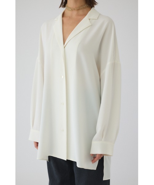 シャツ/ブラウス(長袖/七分) RIM.ARK relax shirt gown white 38 Open collar relax SH オープン カラー リラックス シャツ（シャツ