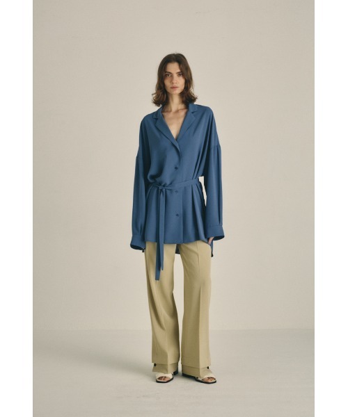 シャツ/ブラウス(長袖/七分) RIM.ARK Relax belted tops RIM.ARK（リムアーク）の「Relax jersey SH リラックスジャージー
