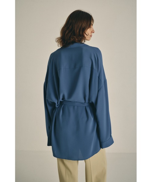 シャツ/ブラウス(長袖/七分) RIM.ARK Relax belted tops RIM.ARK（リムアーク）の「Relax jersey SH リラックスジャージー
