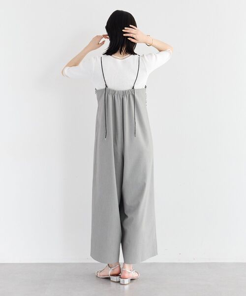 YECCA VECCA(イェッカヴェッカ)の「ラッフルキャミオールインワン(サロペット/オーバーオール・レディース・ブラック/グレー・FREE)」の17枚目の写真