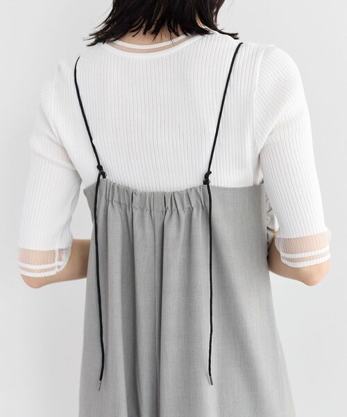 YECCA VECCA(イェッカヴェッカ)の「ラッフルキャミオールインワン(サロペット/オーバーオール・レディース・ブラック/グレー・FREE)」の20枚目の写真