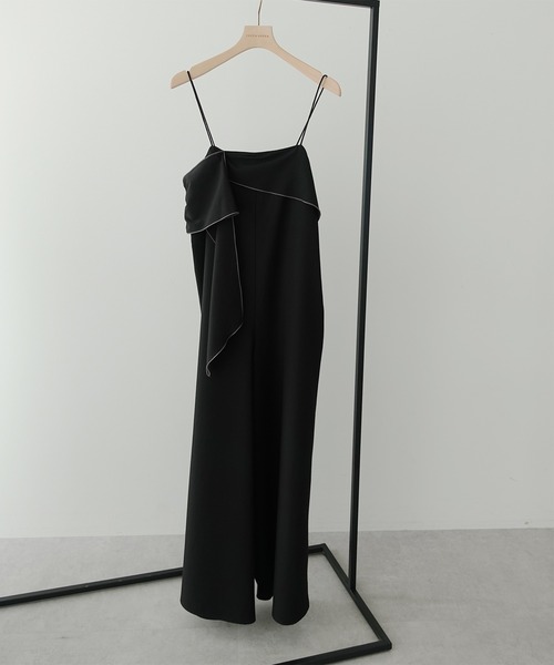 YECCA VECCA（イェッカヴェッカ）の「ラッフルキャミオールインワン（サロペット/オーバーオール・レディース・ブラック/グレー・FREE）」の15枚目の写真