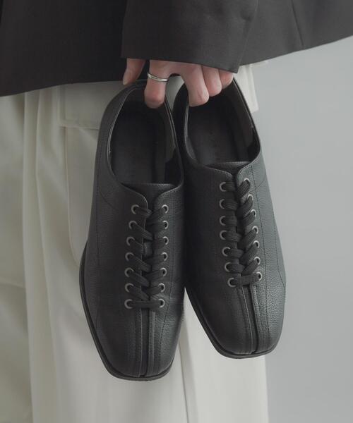 SENSE OF PLACE by URBAN RESEARCH(センスオブプレイスバイアーバンリサーチ)の「スクエアトゥレースアップシューズ(その他シューズ・メンズ・ブラック・26.5/27.5)」の2枚目の写真