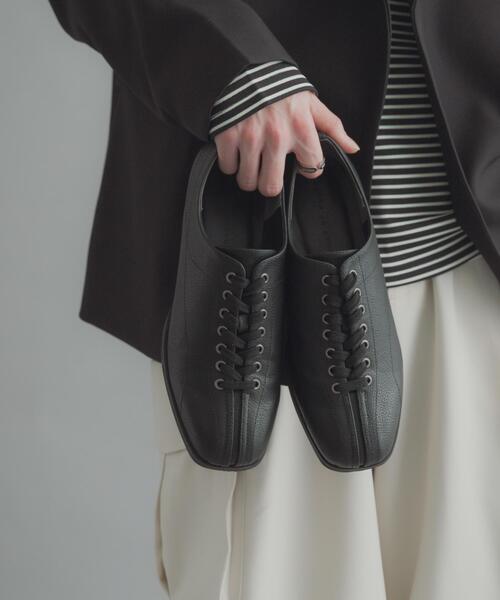 SENSE OF PLACE by URBAN RESEARCH(センスオブプレイスバイアーバンリサーチ)の「スクエアトゥレースアップシューズ(その他シューズ・メンズ・ブラック・26.5/27.5)」の3枚目の写真